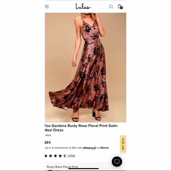 tea gardens rusty rose floral print satin maxi dress Lulu’s Tea Gardens Rusty Rose Floral Print Satin Maxi